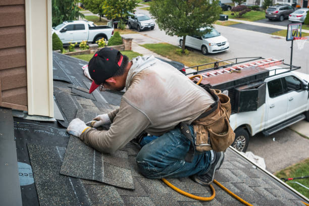 Professional Emergency Roof Repair technician working in New Haven, WV